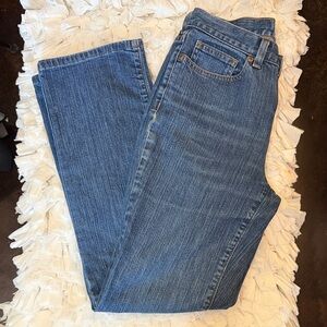 L.L. Bean Women's Mid-Blue Straight-Leg Jeans